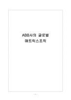경제경영 ABB사의 글로벌 매트릭스조직-1