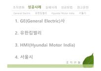 조직변화 성공사례 GE 유한킴벌리 서울시 HMI 실패사례-7