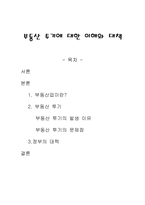 부동산 투기에 대한 이해와 대책 부동산 산업 정의 부동산 투기 발생이유-1