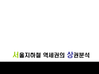 서울지하철 역세권의 상권분석-1