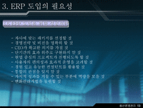 재고 혁신 시스템에 대하여 ERP 개요 ERP 기본 개념 ERP 발전과정 ERP 도입 ERP 도입 필요성 ERP 구조와 작동원리 ERP 시장현황 ERP 향후 전망-14