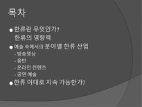 한류와 경제 한류 정의 한류 영향력 예술 속 한류 산업 방송영상 한류산업 음반-3