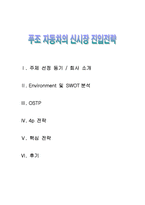 [마케팅관리] 푸조자동차의 신시장 진입전략-1