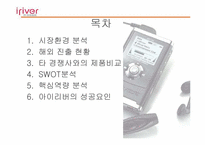 아이리버의 스왓분석(swot)-2