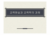 교육현실과 교육학의 과제-1