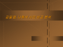 인문과학 김일엽 나혜석 시인 비교 분석-1