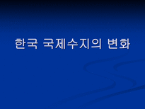한국 국제수지의 변화 ppt-1