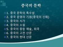 중국문화의 이해 중국의 문학-2