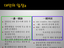 양안관계와 한반도 양안 의미 양안 특수성 양안 중국 입장 양안 대만 입장-10