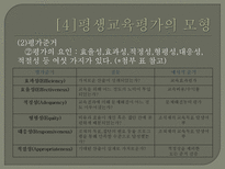 평생교육의 평가 - 평생교육평가의 모형-15