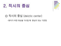 국어 의미론 직시 ppt 직시 개념 직시 중심 직시 표현 용법 직시 제스처 용법-3