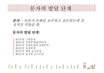 언어와 문자 세계의 문자와 한글 문자의 발달 단계-7