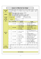 영어과 수업지도안 Lesson 11 What Are You Doing-2