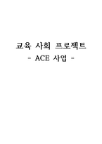 교육 사회 프로젝트- ACE 사업-1