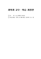 교육학 과학과 교수 $학습 과정안 6단원 용액의 진하기-1