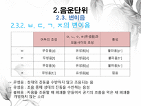 음운론 음운단위 음성 음소 변이음 분절음 음절 음운체계 자음체계 모음체계-9