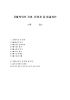자활사업의 개념, 문제점 및 해결방안-1