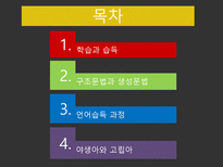 언어의 세계 언어습득 과정-2