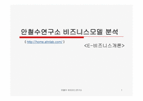 [이비즈니스] 안철수연구소 비즈니스모델분석-1