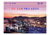 [기업경영론] STX 조선의 위험과 성공요인-1