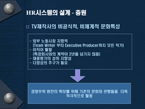 프로젝트 개발팀을 위한 HR시스템 HR시스템 직무특성 HR시스템 외부환경 XYZ 프로덕션 내부환경 HR시스템 설계 HR시스템 시사점 HR시스템 상황분석 HR시스템 교육 HR시스템 성과측정 HR시스템-9