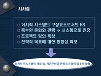 프로젝트 개발팀을 위한 HR시스템 HR시스템 직무특성 HR시스템 외부환경 XYZ 프로덕션 내부환경 HR시스템 설계 HR시스템 시사점 HR시스템 상황분석 HR시스템 교육 HR시스템 성과측정 HR시스템-11
