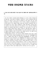 부경대 유아교육과 자기소개서-1