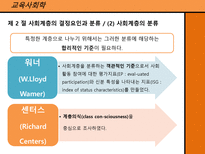 교육사회학 사회계층, 사회이동과 교육 ★ 사회계층 개념 ★ 사회계층-13