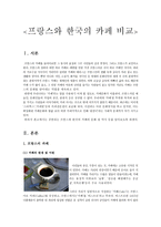 인문과학 프랑스와 한국의 카페 비교-1