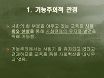 교육의 사회적 기초 교육사회학의 의미 교육사회학의 필요성 교육사회학의 변천 교육의 사회적 기능 교육 사회화 교육사회학의 주요이론 교육의 사회적 기초 조사 교육의 사회적 기초 연구-10