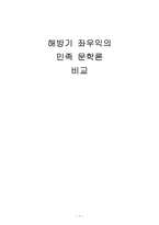 해방기 좌우익의 민족 문학론 비교-1