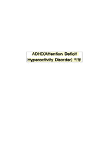 교육학 ADHDAttention Deficit Hyperactivi-1