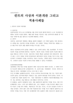 칸트의 사상과 이론개관 그리고 적용사례들-1