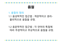 국어학개론 음운론 음운단위 변이음 음운체계 분절음 음절 초분절음 변별자-18