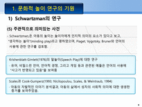 문화적 놀이 연구의 기원 Schwartzman의 연구 게임의 확산 놀이의 기능 성격의 투-9