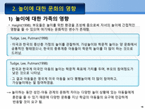 문화적 놀이 연구의 기원 Schwartzman의 연구 게임의 확산 놀이의 기능 성격의 투-15