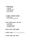 인터넷쇼핑 쇼핑 사전적 의미 쇼핑몰 정의 인터넷쇼핑 등장배경 인터넷쇼핑 개요-1