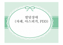 발달장애 자폐 아스퍼거 PDD-1