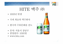 [경영학] HITE 맥주(하이트맥주) 경영정보-3