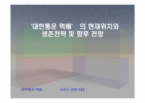 [서비스경영] ‘대한통운택배’ 의 현재위치와 생존전략 및 향후 전망-1