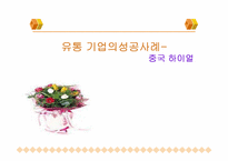 [유통기업경영] 중국 하이얼 유통기업의 성공사례-1