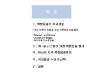 국제운송물류론 복합운송의 경로 국제운송 수단의 선택-2