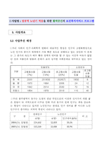 사업계획서 - 성공적 노년기 적응을 위한 활력증진의 보건복지서비스 프로그램 - 구구팔팔 노년기 만들기-2
