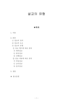 [예배와 설교] 설교의 유형(정의, 요소, 유형, 형식 분류, 내용 분류)-1