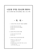 청소년 문제에 대한 문제 발생배경, 현황 그리고 대책 - 은둔형 부적응 청소년에 대하여-1