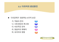 다의어와 동음어 -개념 생성원인 유형 충돌 동음어 구별-9