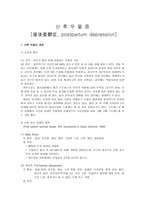 성인간호세미나 산후 우울증의 개념 분석 Postpartum depression 산후 우울 개념-3