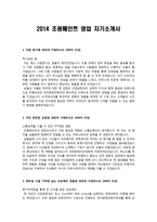 이력서 2014 하반기 조광페인트 영업 자기소개서-1