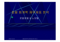 [호텔회계학] 로얄호텔 & 노보텔 재무제표 분석-1