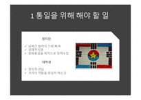 통일 - 통일을 위해 해야 할 일 통일이 되면 해야 할 일-4